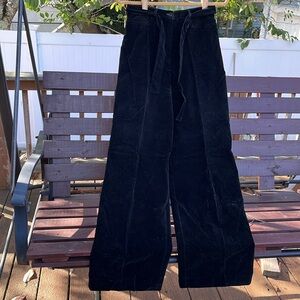 Vintage Black velvet high waisted bell bottoms